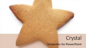  Presentation with white christmas - Amazing presentation design having star - christmas gingerbread cookie isolated backdrop and a coral colored foreground