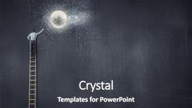  Presentation with star - Colorful PPT theme enhanced with star - rear view of businessman standing backdrop and a dark gray colored foreground