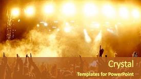  Presentation with concert - Cool new presentation with star - silhouettes of concert crowd backdrop and a crimson colored foreground