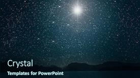  Presentation with night sky - Slide set consisting of star-against-a-bright-night background and a navy blue colored foreground