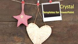  Presentation with star - Cool new slides with star and empty photo paper backdrop and a tawny brown colored foreground