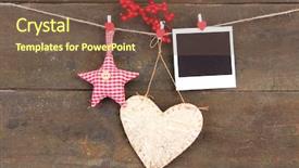  Presentation with heart chakra - Beautiful PPT theme featuring wooden background in rustic backdrop and a tawny brown colored foreground