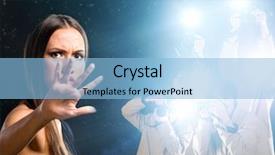  Presentation with star - Presentation design featuring star and photographers on background background and a light blue colored foreground