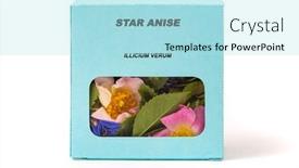  Presentation with star - Presentation theme with star-anise-medicinal-herbs background and a light blue colored foreground
