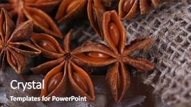  Presentation with wicker - Theme having star-anise-on-wicker-mat background and a tawny brown colored foreground