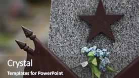  Presentation with last days - PPT theme featuring star at the soviet war background and a wine colored foreground