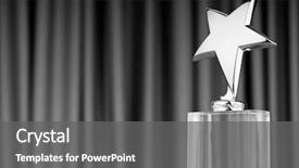  Presentation with star award - PPT theme having star award against curtain background background and a gray colored foreground