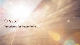  Presentation with blue swoosh abstract design - Colorful presentation theme enhanced with star burst - abstract soft blurry sunlight background backdrop and a lemonade colored foreground