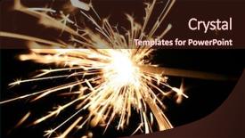  Presentation with star burst - Presentation theme enhanced with star burst - burning sparkler at night background and a wine colored foreground