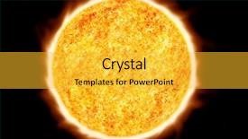  Presentation with star burst - Theme enhanced with star burst - glowing sun in flames background and a yellow colored foreground