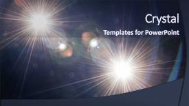  Presentation with flare - Colorful PPT theme enhanced with star burst - natural lens flare backdrop and a navy blue colored foreground