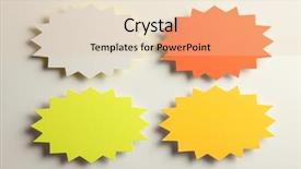  Presentation with star burst - Slide set enhanced with star burst blank tag design background and a lemonade colored foreground