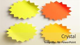  Presentation with star burst - Amazing presentation design having star burst blank tag design backdrop and a yellow colored foreground