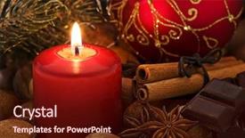  Presentation with advent - Slides featuring christmas red candle - advent decoration background and a wine colored foreground