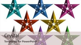  Presentation with green star - Beautiful slides featuring star christmas decorations of different backdrop and a soft green colored foreground