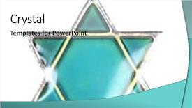  Presentation with david star - Presentation having star david pendant isolated on white background and a white colored foreground