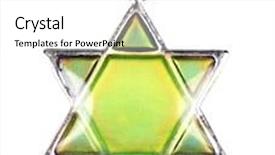  Presentation with david star - Slides enhanced with star david pendant isolated on white background and a white colored foreground