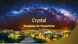  Presentation with cappadocia - PPT theme enhanced with star formation - ancient town and castle background and a tawny brown colored foreground