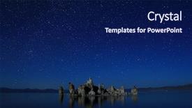  Presentation with landscape - Slide set enhanced with star formation - beautiful landscape image background and a navy blue colored foreground