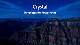  Presentation with grand canyon - PPT theme consisting of star formation - grand canyon under moonlight background and a  colored foreground