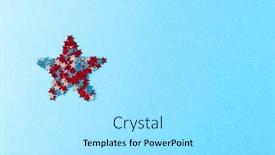  Presentation with red star - PPT theme enhanced with star-formed-with-red-blue background and a arctic colored foreground