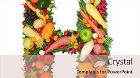 Presentation with alphabet - PPT theme enhanced with h - alphabet of health - h background and a soft green colored foreground