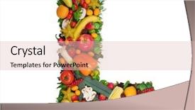  Presentation with alphabet - Slides enhanced with alphabet of health - l background and a lemonade colored foreground