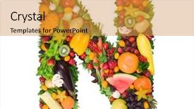  Presentation with alphabet - Slide set featuring alphabet of health - n background and a gold colored foreground