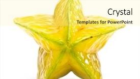  Presentation with close up view of the compass on old paper - Beautiful presentation theme featuring star fruit - close up view backdrop and a blonde colored foreground