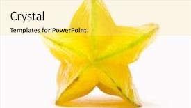  Presentation with star - Theme having star fruit background and a yellow colored foreground