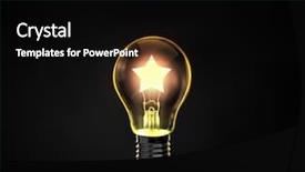  Presentation with light in dark - Colorful presentation enhanced with star inside on dark background backdrop and a  colored foreground