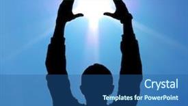  Presentation with sun star - Slide deck consisting of star life - sun in hands element background and a ocean colored foreground