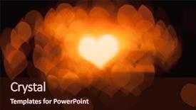  Presentation with green abstract bokeh lights - Amazing presentation theme having star light - abstract bokeh hearts backdrop and a tawny brown colored foreground