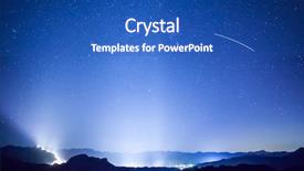  Presentation with star - Colorful PPT layouts enhanced with star night backdrop and a ocean colored foreground