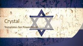 Presentation with david star - Presentation design having star of david israeli flag background and a cream colored foreground
