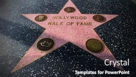  Presentation with hollywood star - Presentation consisting of star-on-the-hollywood-walk background and a wine colored foreground