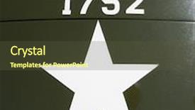  Presentation with world war - Theme with star shape and identification number background and a tawny brown colored foreground