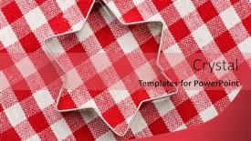  Presentation with star red - Slide deck featuring star-shaped-cookie-cutter background and a red colored foreground