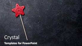  Presentation with lollipop - Presentation theme with star shaped lollipop top view with space for your text background and a dark gray colored foreground