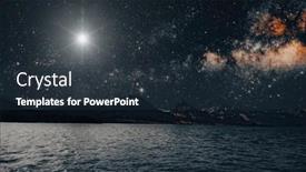  Presentation with night sky - Slide set having star-shines-in-the-night and a tawny brown colored foreground