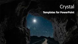  Presentation with christmas jesus christ - Slide set with star-shines-on-the-christmas background and a black colored foreground