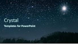  Presentation with star - PPT layouts enhanced with star-shines-over-the-city background and a navy blue colored foreground