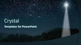  Presentation with christmas jesus christ - Audience pleasing PPT theme consisting of star-shines-over-the-manger backdrop and a navy blue colored foreground