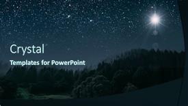  Presentation with pine trees - Audience pleasing slide deck consisting of star-shines-over-the-manger backdrop and a ocean colored foreground