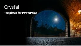  Presentation with jesus manger - Presentation theme featuring star-shines-over-the-manger background and a black colored foreground