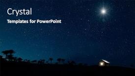  Presentation with jesus manger - Slides having star-shines-over-the-manger background and a navy blue colored foreground