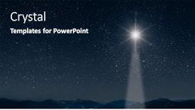  Presentation with jesus manger - Slide set having star-shines-over-the-manger background and a navy blue colored foreground