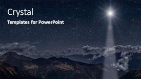  Presentation with jesus manger - Presentation theme enhanced with star-shines-over-the-manger background and a navy blue colored foreground