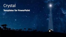  Presentation with christmas jesus christ - Slide deck enhanced with star-shines-over-the-manger background and a navy blue colored foreground