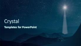  Presentation with christmas jesus christ - Presentation theme having star-shines-over-the-manger background and a navy blue colored foreground